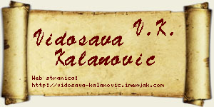Vidosava Kalanović vizit kartica